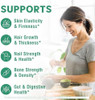Vitalibre Bovine Collagen Peptides Powder for Women and Men Grass Fed Hydrolyzed Collagen Protein Type  and  III Skin Hair Nails Bones Digestion Unflavored