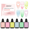 JODSONE 18ml 6 Colors Airbrush Gel Nail Polish Set with Pure White Nude Pink Deep Magenta No Dilution Fine Mist Nail for Gradient French Manicure DIY Design
