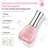 SAVILAND Nail Strengthener and Growth for Weak & Thin Nails, Sheer Pink | Natural Concealer Foundation Polish, Air Dry Nail Repair for Damaged Nails, Strengthening Polish for Fingernails & Toes 15ml