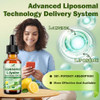 Vita PLynxera L-Lysine 1000mg Liquid Drops w. Monolaurin Olive Leaf Extract Vitamin C D3 & Zinc, 6-in-1 Essential Amino Acid Supplement for Immune Collagen Lip & Oral Health, Liposomal Lysine for Better Absorption