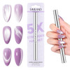 SAVILAND Double-Head Cat Eye Magnet Nail Magnet Pen Purple | Ball Magnets for Nails, Sturdy Cat Eye Magnet, Multifunctional for Cat Eye Gel Polish DIY Home Salon