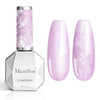 MelodySusie Galaliver Nude Pink Glitter Gel Nail Polish, 15ML Sparkly Pink Shimmer Gel Polish Soak Off UV LED Cured Long Lasting Gift for Women DIY Nail Design Nail Art Manicure X03