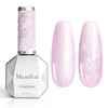 MelodySusie Galaliver Nude Pink Glitter Gel Nail Polish, 15ML Sparkly Pink Shimmer Gel Polish Soak Off UV LED Cured Long Lasting Gift for Women DIY Nail Design Nail Art Manicure X03