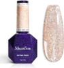 MelodySusie Galaliver Nude Pink Glitter Gel Nail Polish, 15ML Sparkly Pink Shimmer Gel Polish Soak Off UV LED Cured Long Lasting Gift for Women DIY Nail Design Nail Art Manicure X03