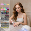 Artdone Nail Art Glitter Studs Kit, 6 Boxes Multicolor and Design 3D Charms with 15 Sheets Gold Nail Stickers, Diamond Cute Nail Jewels for DIY Decoration with Pickup Tools