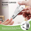 BALUCA Curved Toenail Clipper for Men, Professional Finger Nail Clipper for Women for Thick Nails, Stainless Steel Nail Cutter for Accurate Trimming and Grooming