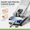 BALUCA Curved Toenail Clipper for Men, Professional Finger Nail Clipper for Women for Thick Nails, Stainless Steel Nail Cutter for Accurate Trimming and Grooming