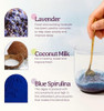 Blume Blue Lavender Superfood Latte Caffeine Free Organic Lavender Tea Powder and Chamomile to Aid Sleep Blue Spirulina Blue Butterfly Pea Flower Tea