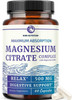 Magnesium Citrate Complex 500 MG Constipation Calm & Relaxation Support | High Absorption Magnesium Supplement Digestion Support Citrato de Magnesio, Non-GMO & Soy-Free, 120 Mag Citrate Capsules