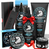 Bossman Complete Beard Kit for Men - Men's Beard Oil Jelly, Fortifying Shower Conditioner, Balm, Mustache Wax & Comb – Beard Softener & Grooming Care