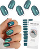 JMEOWIO Cat Eye Semi Cured Gel Strips Wraps Nail Art Sticker