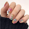 JMEOWIO Cat Eye Semi Cured Gel Strips Wraps Nail Art Sticker