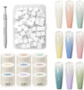 GAOY Ombre Gel Nail Polish Kit, 9 Colors UV LED Painting Gel with Sponges, Long-lasting Soak Off Pigmented Colors, Beginner Friendly Gradient & Aura Nail Art Set for Home & Salon Use, Melted Gelato