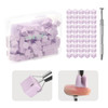 SAVILAND Nail Sponges for Ombre 100PCS with Grabbing Pen & Storage Box | High-Density Nail Art Sponge with Ergonomic Grabbing Pen, Delivers Streak-Free Seamless Aura & Ombre Nail Gradients