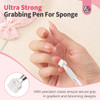 SAVILAND Nail Sponges for Ombre 100PCS with Grabbing Pen & Storage Box | High-Density Nail Art Sponge with Ergonomic Grabbing Pen, Delivers Streak-Free Seamless Aura & Ombre Nail Gradients