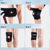 Kuangmi Knee Brace with Side Stabilizers & Patella Gel Pad,Adjustable Compression Knee Support with Arthritis Relief,Injury Recovery,Running,Weightlifting,Climbing(Black,4-Springs,L/XL