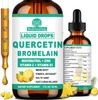 WellVeraVida Quercetinth BromelainQuercetin 1000mg and Bromelain 500mg Liquid Drops | Quercetin Supplements Extract with Zinc Vit C & D3 for Immune Antioxidant and Respiratory Support Capsule Alternative Vegan