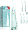 Leominor Water Dental Flosser Pick for Teeth 300ML Portable Oral Irrigator Upgraded Tank Removable IPX7 Waterproof Rechargeable Travel Teeth Cleaner, Professional Electric Flossing Machine