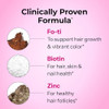 HUM Hair Strong Gummies Hair Growth Support  Folic Acid Fo-Ti Root Extract BiotinZinc andB12 Vegan Strawberry Gummies Women and Men