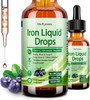 Vita PLynxera Iron Supplement for Women Men and Kids Vegan Iron Drops with Vitamin C D B12  B-Complex High Potency Liquid with Multivitamin for Anemia Energy Support Magnesium Iron Gentle