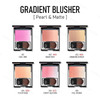 KYDA Pink Shimmer Blush, Gradient Cherry Blossom Pink Color, Micro-fine Pearl Powder Blush, Soft Buildable Cheek Color, Lightweight Smooth, Multiuse Blusher Makeup Compact
