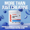RAW Creatine Plus HMB Creatine HMB Powder Creatine Monohydrate Powder with 3G HMB Taurine and No Added Sugar Muscle Mass Growth Strength Building and Enhanced Energy 30 Servings