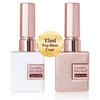 Double Rhythm 2 Pcs 15ML No Wipe Gel Top Coat and Base Coat Set Clear Glossy Gel Polish Kit (Base and Top Coat)
