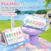 Double Rhythm 6 Pcs 15 ML Gel Nail Polish Set Kit Color Swatches (T6-87) | Full Size Same Color Same Bottle Nail Art Manicure Salon DIY at Home Glitter Shimmer Pink Green Blue Purple