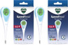 Vicks SpeedRead Digital Thermometer for Baby Kids and Adults Color Coded Readings Oral Baby Rectal Thermometer or Under The Arm Water Resistant