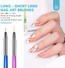 SAVILAND Dual Ended Gel Nail Art Brush Set with Dotting Tools  Oval French liner and detail brushes dotting sizes flexible nylon bristles for gel polish poly gel and fine nail art