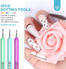 SAVILAND Dual Ended Gel Nail Art Brush Set with Dotting Tools  Oval French liner and detail brushes dotting sizes flexible nylon bristles for gel polish poly gel and fine nail art