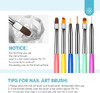 SAVILAND Dual Ended Gel Nail Art Brush Set with Dotting Tools  Oval French liner and detail brushes dotting sizes flexible nylon bristles for gel polish poly gel and fine nail art