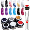 SAVILAND Christmas Gel Nail Polish Kit - Gel Nail Polish Kit with U V light Christmas Limited Series Clear Builder Nail Gels  Protection Gloves Nail Tech Gifts
