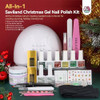 SAVILAND Christmas Gel Nail Polish Kit - Gel Nail Polish Kit with U V light Christmas Limited Series Clear Builder Nail Gels  Protection Gloves Nail Tech Gifts