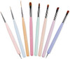GAOY  Pcs Nail Art Brushes Nail Art Design Pens Liner Polka Dot Tools  Detail Painting Nail Tools for Gel Nails French Tips Ombre Nails Wood Handle