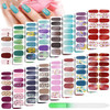 Maitys  Pcs Nail Wraps Self Adhesive Strips Mixed Adornment Series  Full Wrap for Girls With Nail File Easy DIY Manicure Holiday Multiple Floral Stripe Patterns No Dry Time