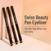 Swiss Beauty Waterproof And Long Wearing Bold Felt Tip Pen Glossy Eyelinersmudge Proof Eye Makeupquick Dryingblack 1.2Ml