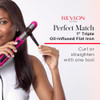 Revlon Perfect Match Flat Iron 2 In 1 Styling Tool For Straightening And Curling 1 Inch Plates Triple Adjustable Heat Settings Dual Voltage