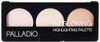 Palladio Im Glowing Illuminating Highlighting Palette Glow Bronzer Powder Makeup Set High Pigmented Shimmery Colors Neutral