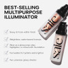 Saie Mini Glowy Super Gel Lightweight Llluminator And Makeup Primer Sunglow plus Dew Blush Lightweight Liquid Blush With A Blendable plus Buildable Cream Finish Spicy .40 Oz 0.5 Oz