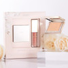 Jouer Radiant Rose Face plus Lip Set Translucent Setting Powder And Shimmer Lip Oil Blurring Powder Hydrating Lip Oil Set Face Makeup