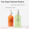 Youth To The People Supercharged Cleansing Duo Bestselling Superfood Kale plus Green Tea Face Wash Superfruit Papaya plus Vitamin C Gentle Exfoliating Cleanser Vegan 8Oz 5Oz