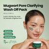 AxisY Axisy Mugwort Pore Clarifying Wash Off Pack Face Exfoliator Targets Clogged Pores Whitehead And Blackhead Remover Vegan Korean Skin Care Skin Clay Mask 3.38 Fl. Oz.