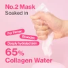 Numbuzin No.2 Sheet Maskrose Pdrn Collagen Plumping Sheet Maskkorean Mask For Facebrightening Hydrating Firming And Moisturizingcollagen Peptides Pdrn4Ea