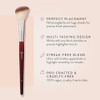 Bk Beauty 112 Small Angled Face Brush Precise Angled Blush Brush For Soft Natural Blend Ideal For Blush On Smaller Faces And Highlighting
