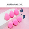 Aoa Studio Collection Mini Makeup Set Blender Latex And Highdefinition Of 6 For Powder Cream Liquid Super Soft Wonder Beauty Cosmetic 3 Tear Drop plus Beveled Shape Pink