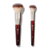 Bk Beauty Large Buffer And Round Foundation 2Pc Professional Makeup Brush Set For Liquid Or Cream Foundations Powder And Blushpremium Face Brushes For Flawless Application