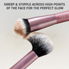 Real Techniques Highlight And Detail Brush Precision Dualdensity Highlighter And Contour Makeup Brush For Liquid Cream And Powder Formula Synthetic Bristles Vegan And Crueltyfree