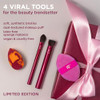 Real Techniques Merry Musthaves Holiday Set 4 Piece Brush And Set For Foundation Cheeks And Powder Stocking Stuffer For Her Crueltyfree And Vegan