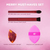 Real Techniques Merry Musthaves Holiday Set 4 Piece Brush And Set For Foundation Cheeks And Powder Stocking Stuffer For Her Crueltyfree And Vegan